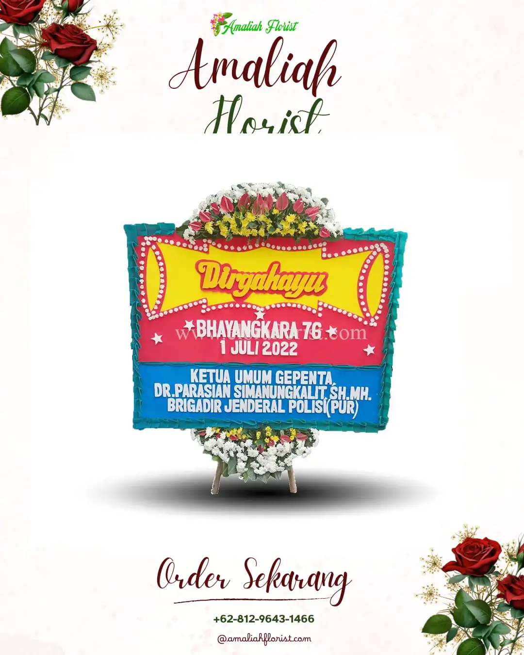 Papan Bunga HUT Ulang Tahun Binjai Hulu